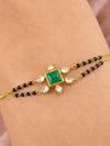 92.5 Silver Green Mangalsutra Bracelet