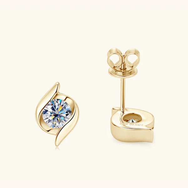Thunder Moissanite Ear Studs
