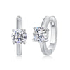 Single Diamond Moissanite Earrings