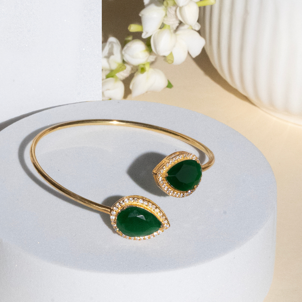 Silver Green Cuff