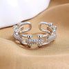 Silver Zircon Adjustable Ring