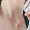 Moonstone Round Pendant Necklace