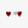 Zircon Red Heart Shape Earring