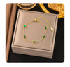 Streetwear Green Stone Bracelet