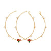 92.5 Sterling Silver Lotus Graceful Anklet