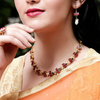92.5 Silver Kundan Lotus Choker