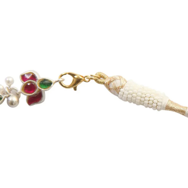 92.5 Silver Kundan Lotus Choker