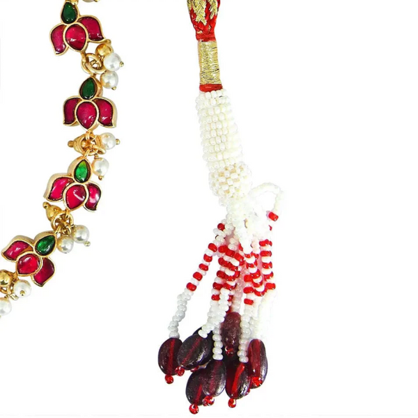 92.5 Silver Kundan Lotus Choker