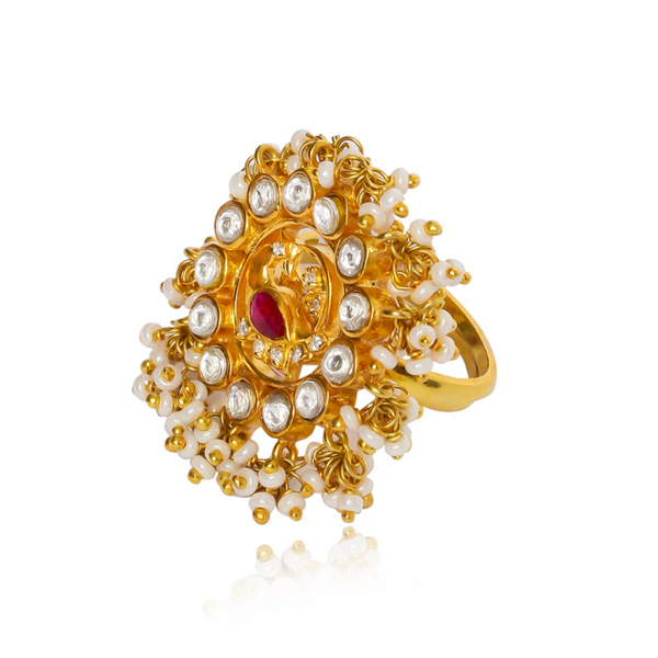 Silver Swan Pearl Ring