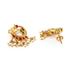 92.5 Sterling Silver Swan Motif Kundan Stud Earrings