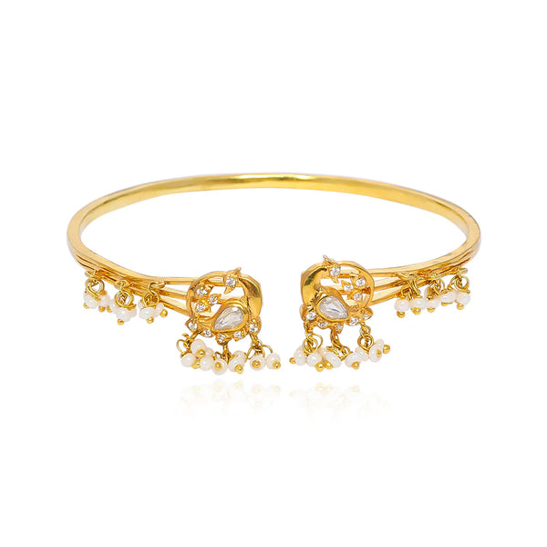 92.5Silver Peacock Pearl Cuff