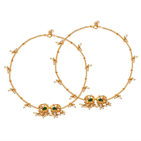 92.5 Silver Double Peacock Anklet