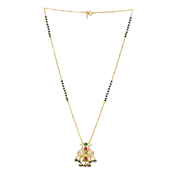 92.5 Silver Peacock Mangalsutra Necklace