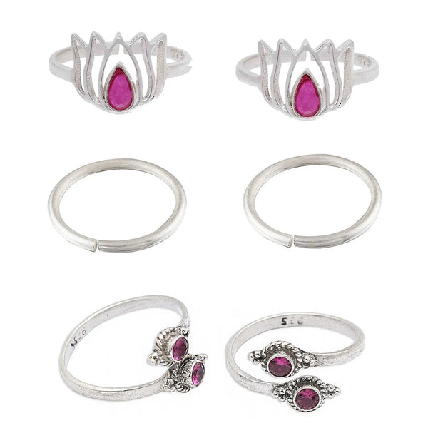 92.5 Set Of Three Silver Toe Rings
