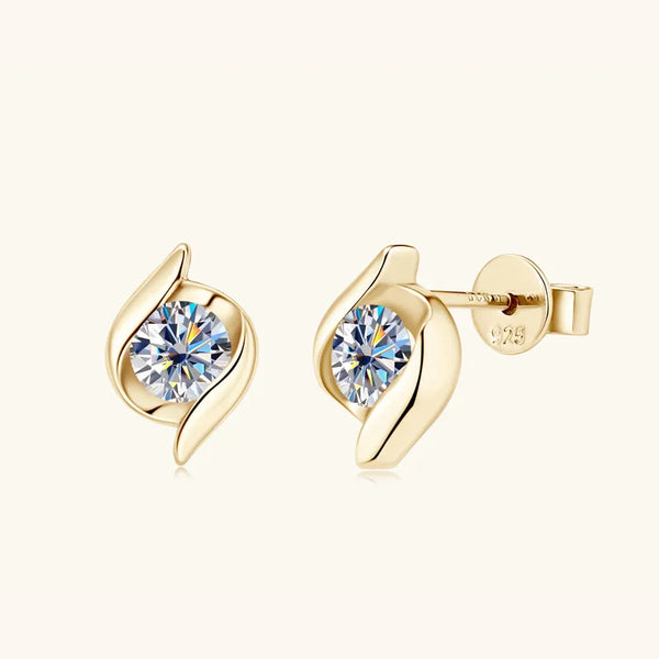 Thunder Moissanite Ear Studs