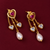 925 Heart & Pearl Dangle Earrings