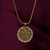 92.5 Silver Dhanlakshmi Gold Plated Coin Necklace