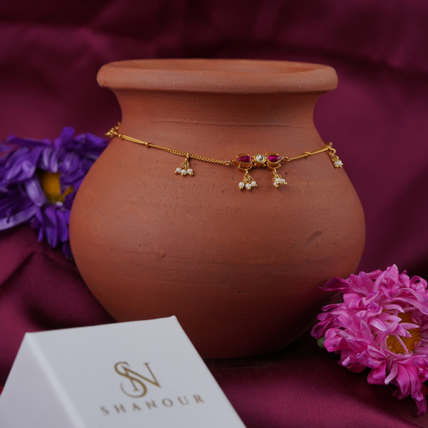 92.5 Sterling Silver Graceful Anklet