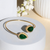 Silver Green Cuff