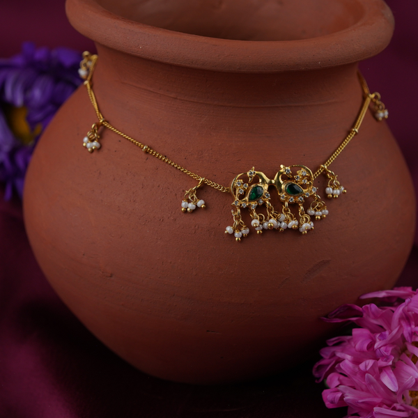 92.5 Silver Double Swan Anklet