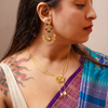 92.5 Sterling Silver Kundan Swan Chandbali