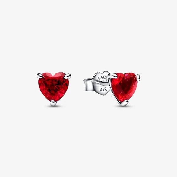 Zircon Red Heart Shape Earring