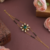 92.5 Silver Green Mangalsutra Bracelet