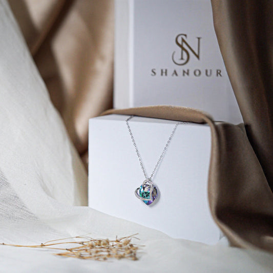 Austrian Crystal Love Interwoven Heart-Shaped Necklace