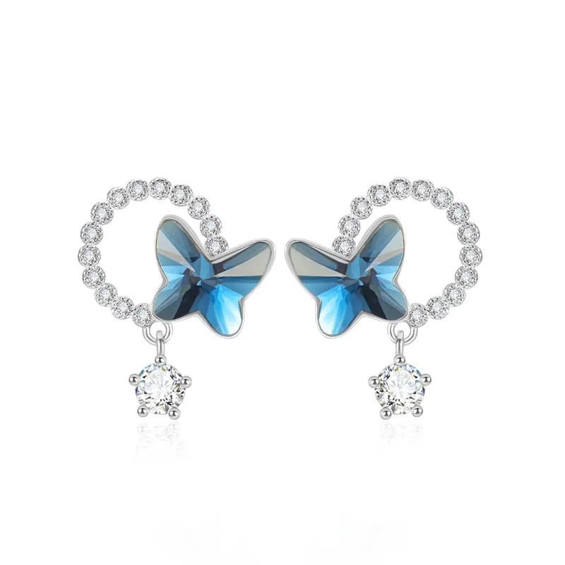 Silver Morpho Earrings