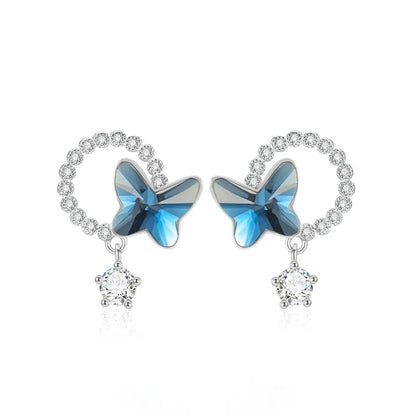 Silver Morpho Earrings
