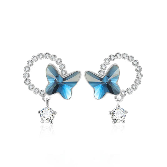 Silver Morpho Earrings