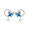 Silver Morpho Earrings