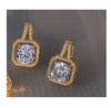 Square Zircon Inlay Earrings
