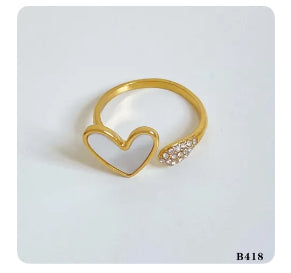 Style Heart Shape Bow Knot Ring