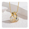 Square Zircon Inlay Necklace