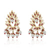 92.5 Silver Lotus Gold Plated Pearl Earrings