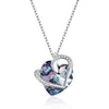Austrian Crystal Love Interwoven Heart-Shaped Necklace