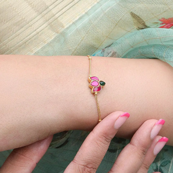 925 Sterling Silver Lotus Bracelet