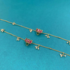 92.5 Sterling Silver Lotus Graceful Anklet