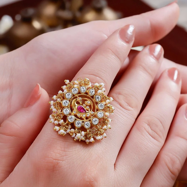 Silver Swan Pearl Ring