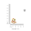 92.5 Sterling Silver Swan Motif Kundan Stud Earrings