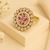 92.5 Silver Timeless Gold Plated Jadau Ring