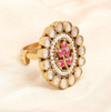 92.5 Silver Timeless Gold Plated Jadau Ring